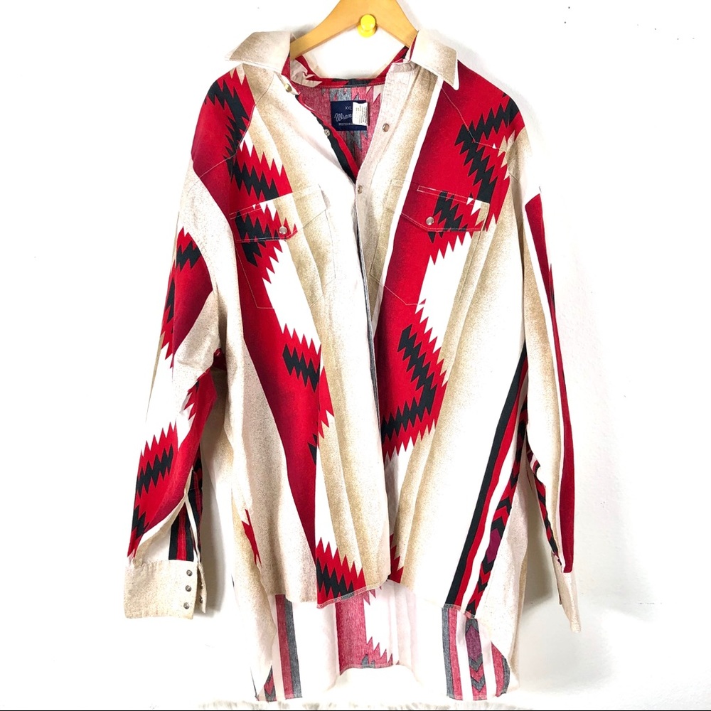 Western Wrangler Long Sleeve Collared Shirt XXL